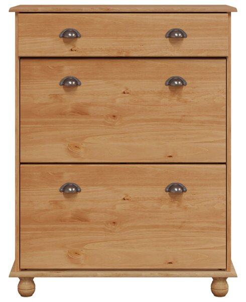Cipőtároló ASKIM" 85x35x108 cm Tömör Fenyő"