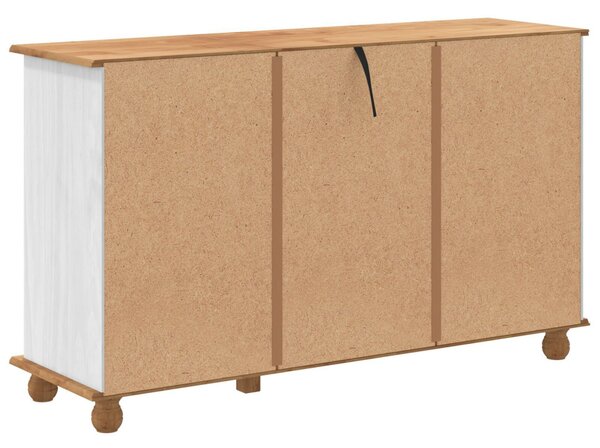 Fiókos szekrény ASKIM" Fehér 79x40x133.5 cm Szilárd Fa Tűlevelű"