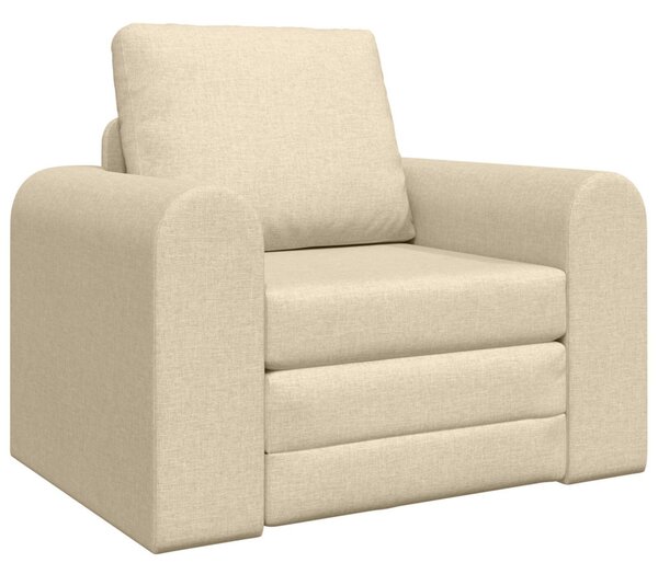 Floor Sofa Bed 2 az 1-ben Krém 98x71x83 cm Szövet