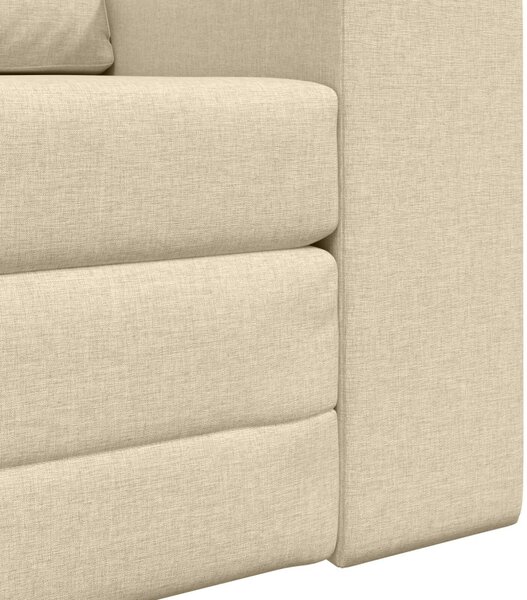 Floor Sofa Bed 2 az 1-ben Krém 98x71x83 cm Szövet