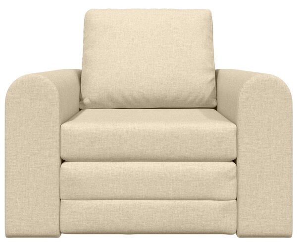 Floor Sofa Bed 2 az 1-ben Krém 98x71x83 cm Szövet