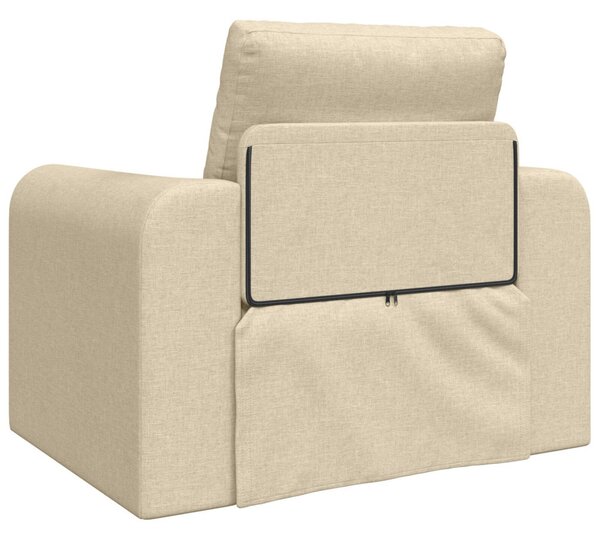 Floor Sofa Bed 2 az 1-ben Krém 98x71x83 cm Szövet