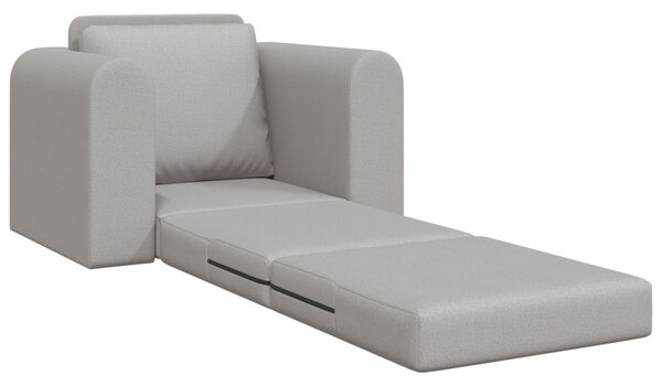Padlós Sofa Ágy 2 az 1-ben Felhőszürke 98x71x83 cm Textil