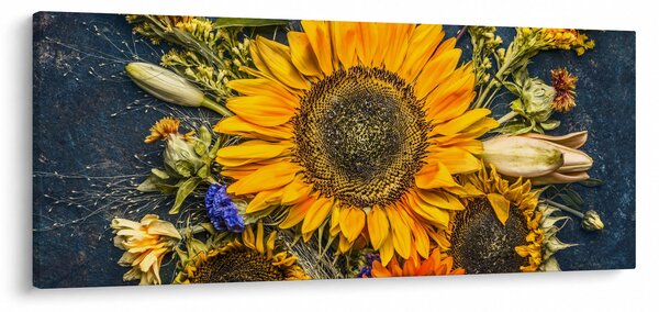 Kép - Őszi virágok (120x50 cm)