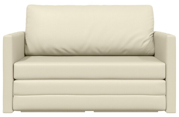 VidaXL Kanapéágy 110cm Krém Mübőr