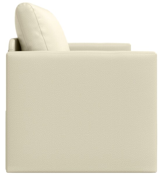 VidaXL Kanapéágy 110cm Krém Mübőr