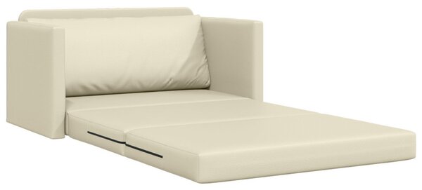 VidaXL Kanapéágy 110cm Krém Mübőr