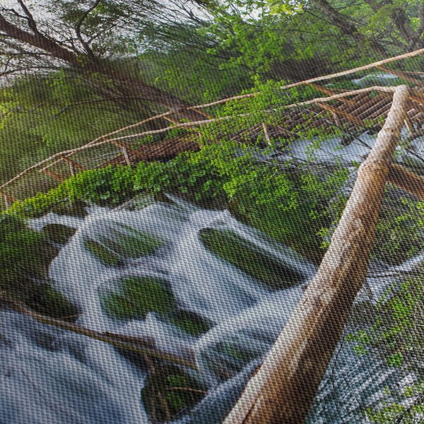 Kép - Plitvicei-tavak (órával) (90x30 cm)