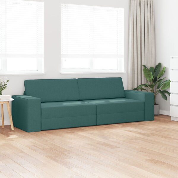 Kanapéágy Sötétzöld 245 x 78 x 77 cm szövet