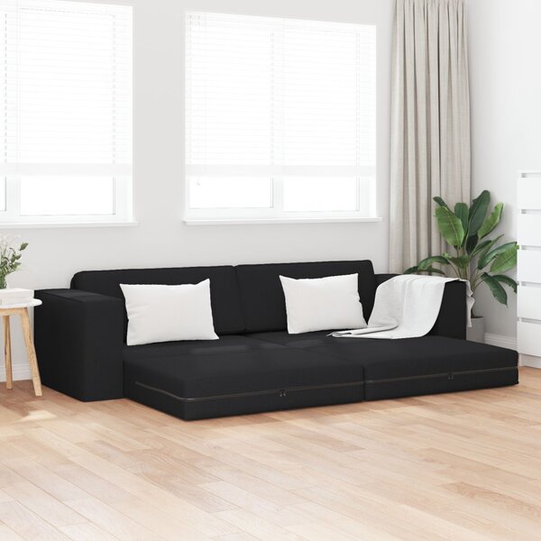 Kanapéágy Fekete 245 x 78 x 77 cm szövet