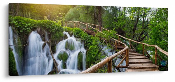 Kép - Plitvicei-tavak (120x50 cm)