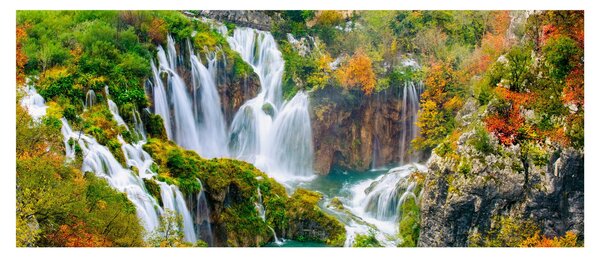 Kép - Plitvicei-tavak Nemzeti Park (120x50 cm)
