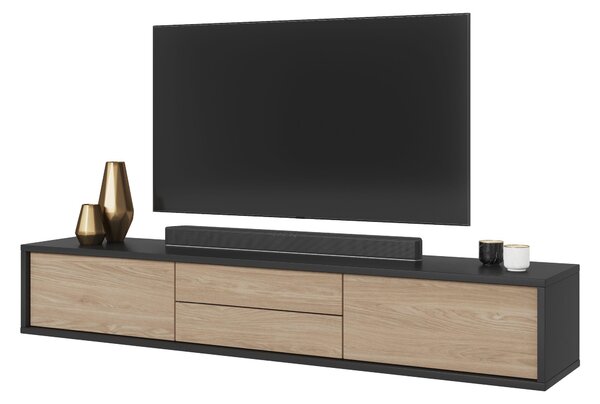 TV asztal Fiora 39 (antracit + olajozott tölgy)