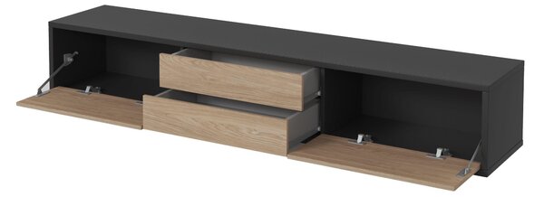 TV asztal Fiora 39 (antracit + olajozott tölgy)