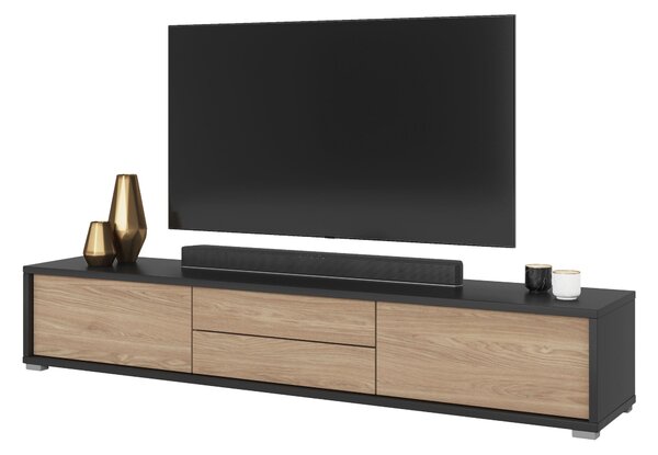 TV asztal Fiora 39 (antracit + olajozott tölgy)
