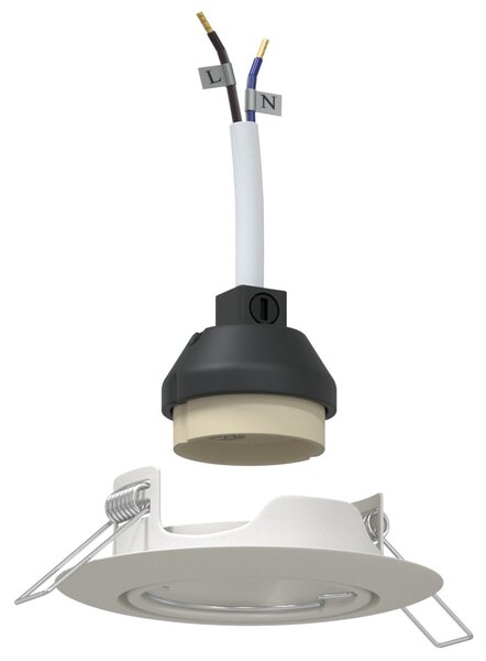 Beépített Spotlámpák 12 db Kerek GU10 Fehér Ø90 mm Acél