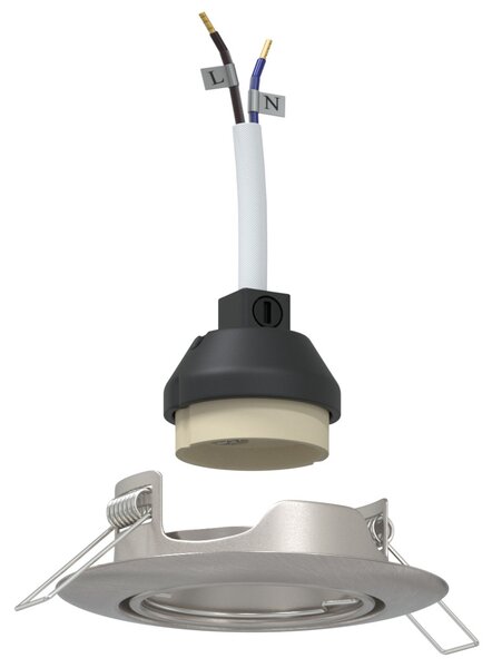 Beépített Spotlámpák 6 db Kerek GU10 Ezüst Ø90 mm Acél