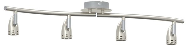 Mennyezeti spotlámpa fényszórókkal Nikkel 61 x 10 x 12,5 cm Fém