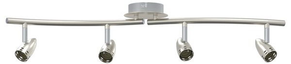 Mennyezeti spotlámpa fényszórókkal Nikkel 61 x 10 x 12,5 cm Fém