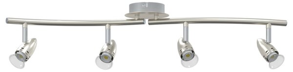 Mennyezeti spotlámpa fényszórókkal Nikkel 61 x 10 x 12,5 cm Fém
