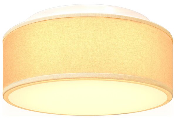 Mennyezeti Lámpák Flush Mount Fehér Ø 30 cm Szövet E27