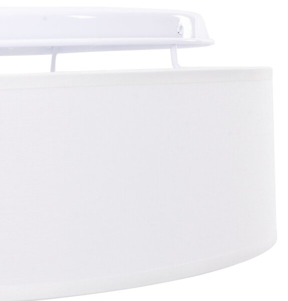 Mennyezeti Lámpák Flush Mount Fehér Ø 30 cm Szövet E27