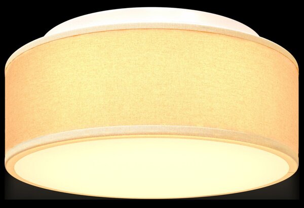 Mennyezeti Lámpák Flush Mount Fehér Ø 30 cm Szövet E27