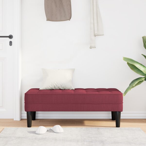 VidaXL pad párnával Bordó 113 x 57 x 39 cm szövet
