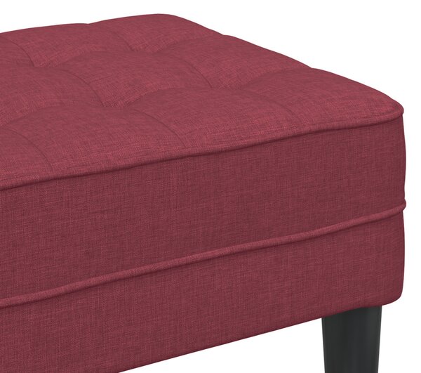 VidaXL pad párnával Bordó 113 x 57 x 39 cm szövet
