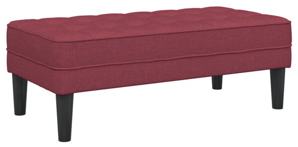 VidaXL pad párnával Bordó 113 x 57 x 39 cm szövet