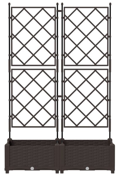 Kerti cserép 2 db Barna 80 x 40 x 125,5 cm PP