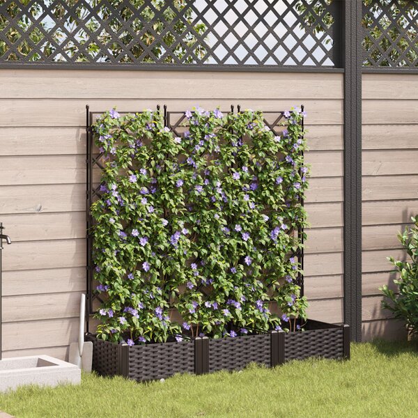 Kerti cserép 3 db Barna 120 x 40 x 125,5 cm PP