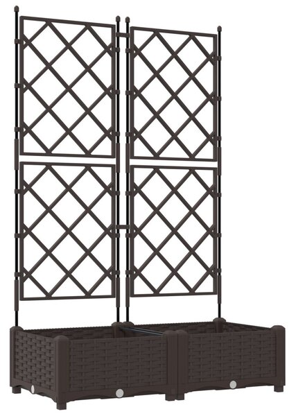 Kerti cserép 2 db Barna 80 x 40 x 125,5 cm PP