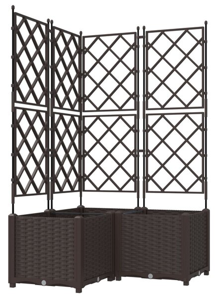 Kerti cserép 3 db Barna 80 x 80 x 143 cm PP