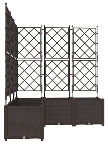 Kerti cserép 5 pcs Barna 120 x 120 x 143 cm Acél