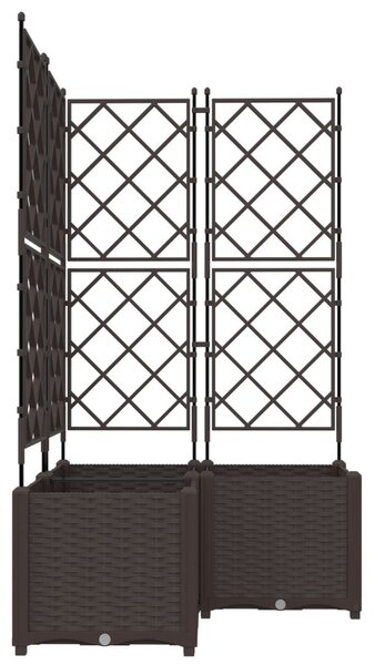 Kerti cserép 3 db Barna 80 x 80 x 143 cm PP