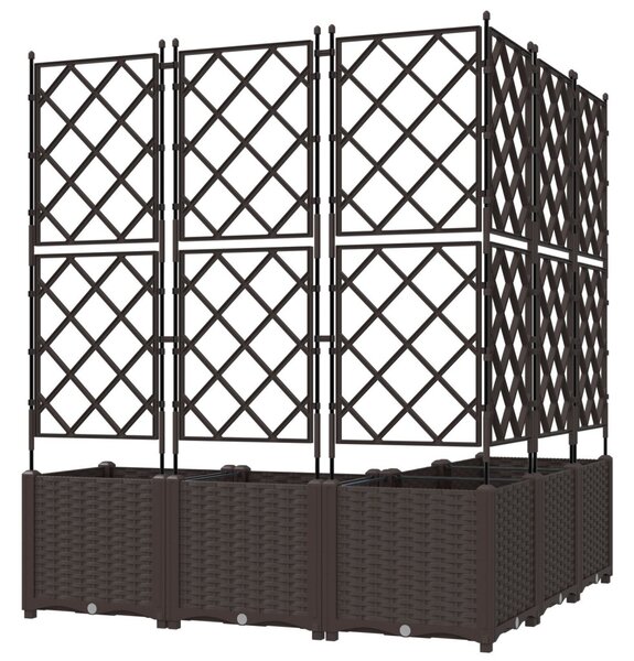 Kerti cserép 5 pcs Barna 120 x 120 x 143 cm Acél