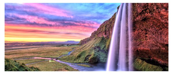 Kép - Seljalandsfoss vízesés (120x50 cm)