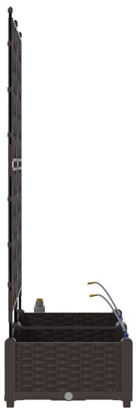 VidaXL Kerti cserép 2 pcs Barna 80 x 40 x 126 cm Műanyag