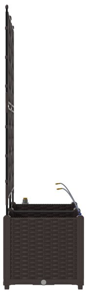 VidaXL Kerti cserép 2 pcs Barna 80 x 40 x 142 cm Műanyag