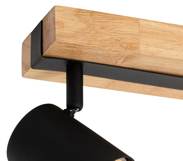 Okos mennyezeti spotlámpa fekete fa 2-lámpás állítható Wifi GU10 50mm - Jeana