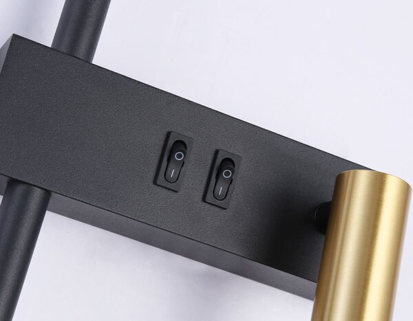 Fali lámpaAPP1439-2-W BLACK GOLD LEFT