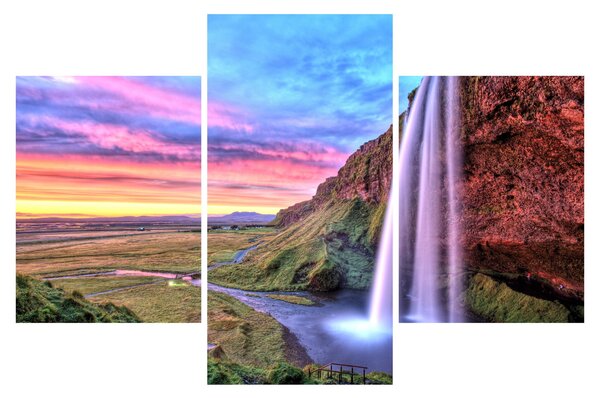 Kép - Seljalandsfoss vízesés (90x60 cm)