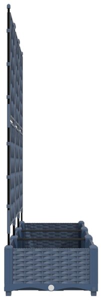 Kertész cserép rácsos változattal 3 pcs Szürke