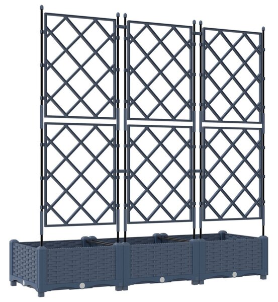 Kertész cserép rácsos változattal 3 pcs Szürke