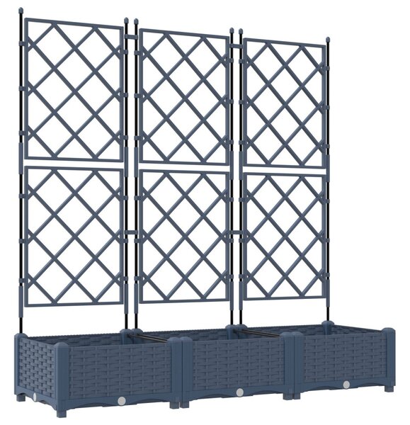 Kertész cserép rácsos változattal 3 pcs Szürke
