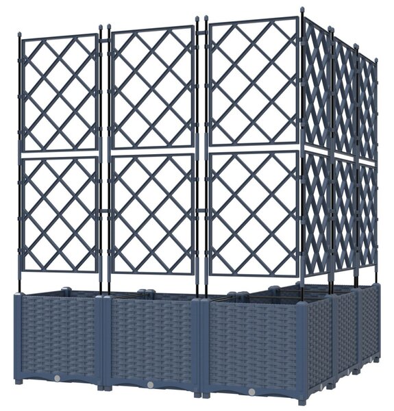 Kerti cserép 5 pcs Szürke 120 x 120 x 143 cm Acél