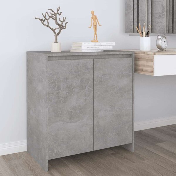VidaXL betonszürke forgácslap tálalószekrény 70 x 40 x 73,5 cm