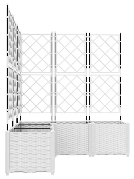 Kerti cserép 5 pcs Fehér 120 x 120 x 143 cm Acél