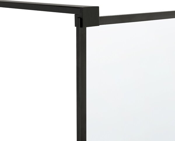Zuhanyparaván Edzett Üvegből Fekete Kerettel 80 x 190 cm WASPAM II